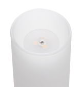 Witte kunststof LED-kaarsvervanger met warm wit licht voor decoratieve verlichting