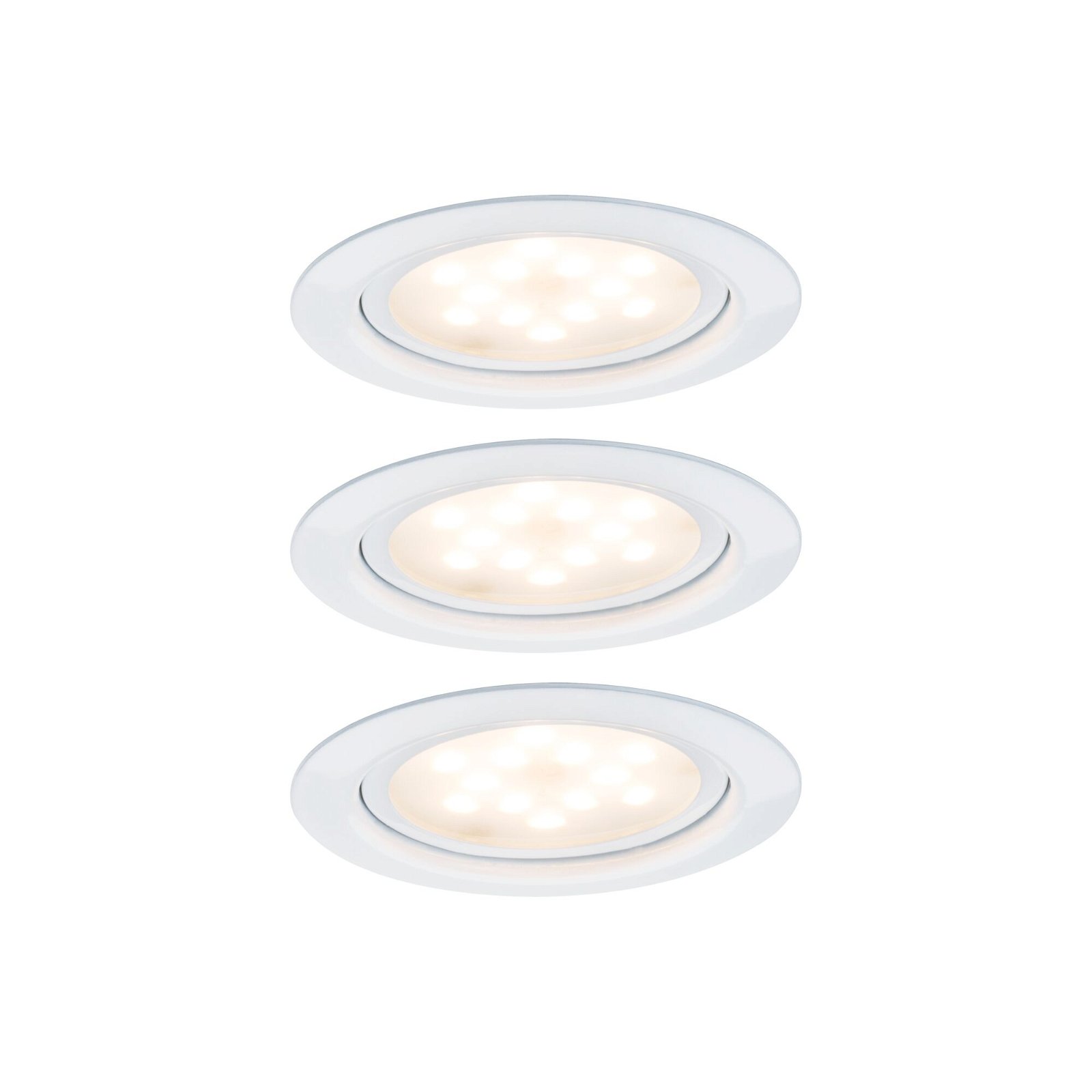 LED-meubelinbouwlampen Micro Line Set van 3 rond 65mm 3x4,5W 3x300lm 230V 2700K Wit