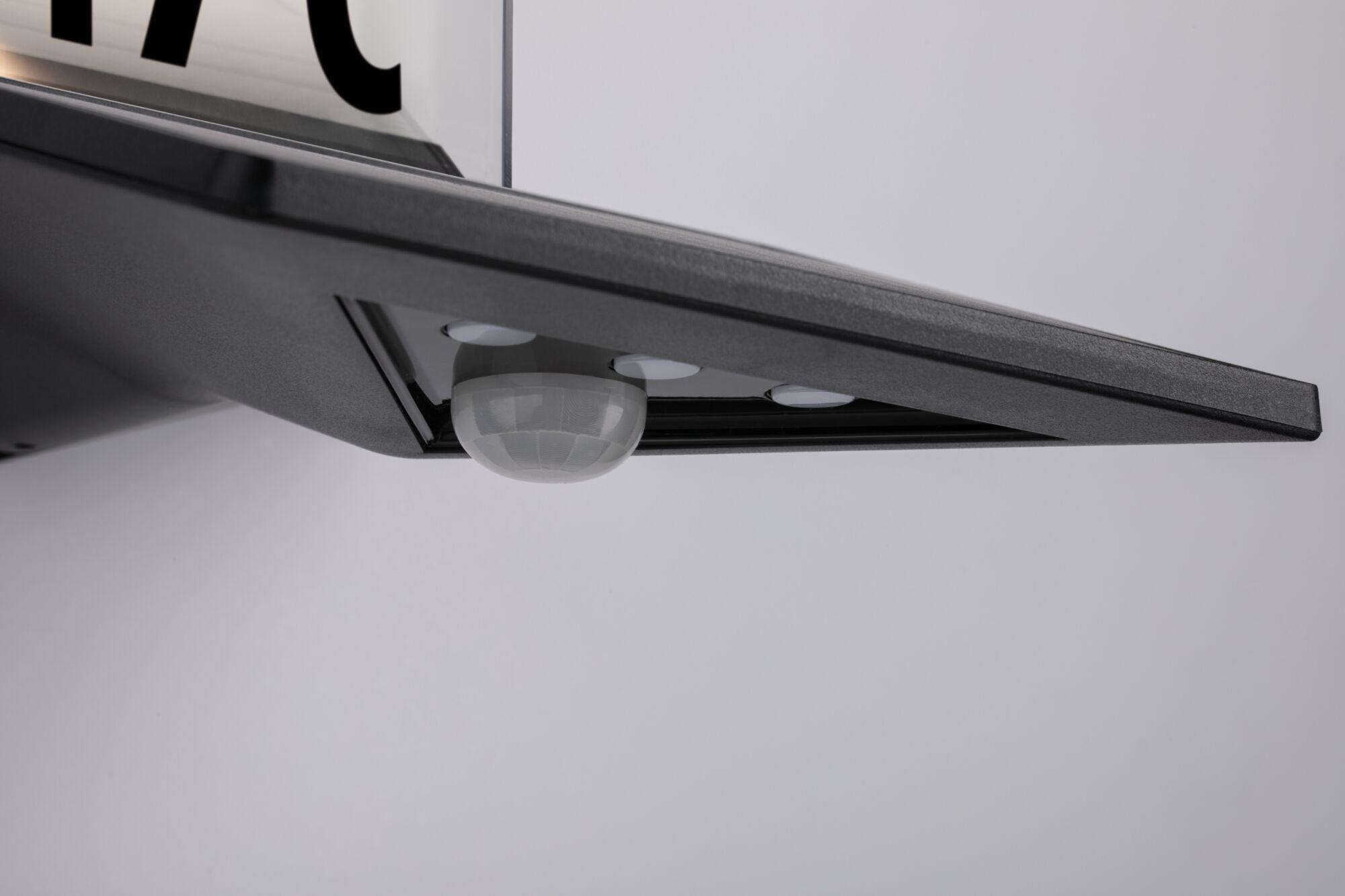 Black plastic LED panel with integrated motion sensor for indoor lighting solutions
