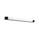 Schwarze LED-Wandleuchte mit langem weißem Diffusor aus Kunststoff für moderne Innenbeleuchtung
