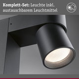 Schwarze LED-Außenwandleuchte mit austauschbarem Leuchtmittel für moderne Hausbeleuchtung