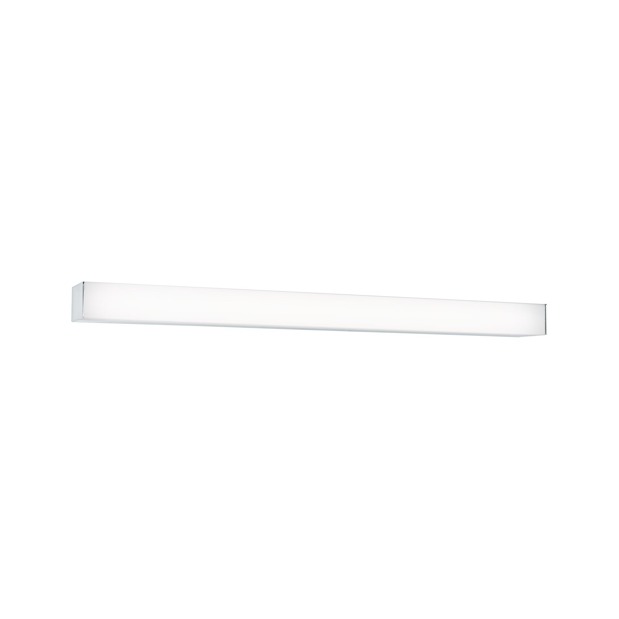 Schlanke weiße LED-Wandleuchte aus Metall mit diffuser Lichtfläche für moderne Innenräume
