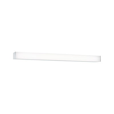 Schlanke weiße LED-Wandleuchte aus Metall mit diffuser Lichtfläche für moderne Innenräume
