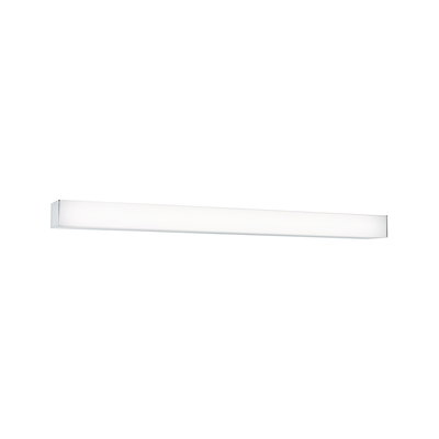 Slim white LED wall light made of metal with diffused light surface for modern interiors