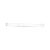 Slim white LED wall light made of metal with diffused light surface for modern interiors