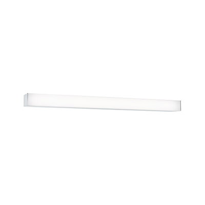 Schlanke weiße LED-Wandleuchte aus Metall mit diffuser Lichtfläche für moderne Innenräume