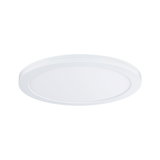 Round white LED ceiling panel made of plastic for energy-efficient room lighting