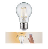 Dimbare LED-lamp met helder glas en E27-fitting, helderheid instelbaar van 10 tot 100 procent