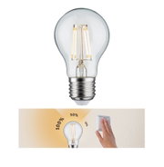 Dimbare LED-lamp met helder glas en E27-fitting, helderheid instelbaar van 10 tot 100 procent