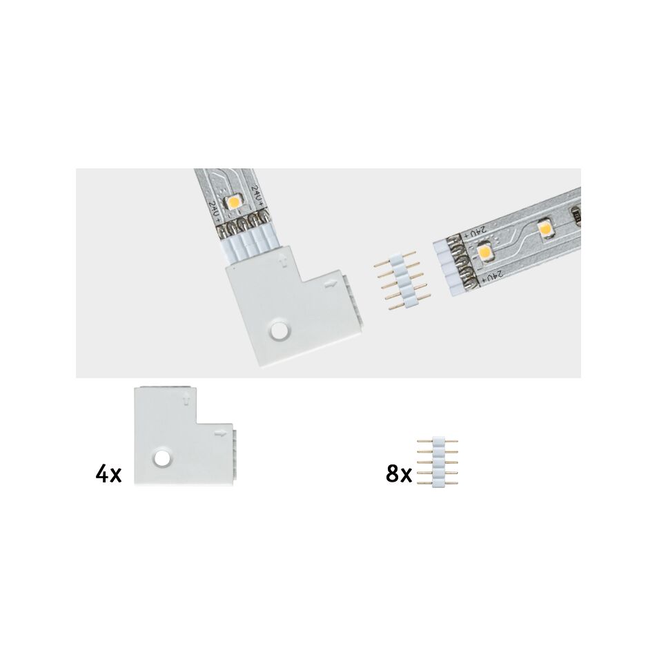 Bevriezen Wrak inch MaxLED Verbindingen Hoekstuk 25x25mm max. 144W Wit