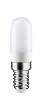 Kleine LED-Leuchtmittel mit E14-Fassung in Weiß und Metallgewinde für energiesparende Beleuchtung