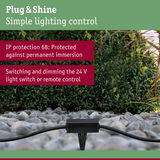 Black Plug & Shine control box for 24 V lighting with IP68 protection against permanent immersion