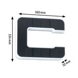 Weiß-schwarzes C-förmiges LED-Licht mit Maßen 160x134x32 mm für moderne Beleuchtung