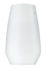 Abat-jour en verre blanc moderne avec forme épurée pour plafonniers LED