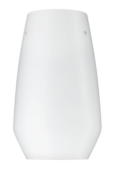 Abat-jour en verre blanc moderne avec forme épurée pour plafonniers LED