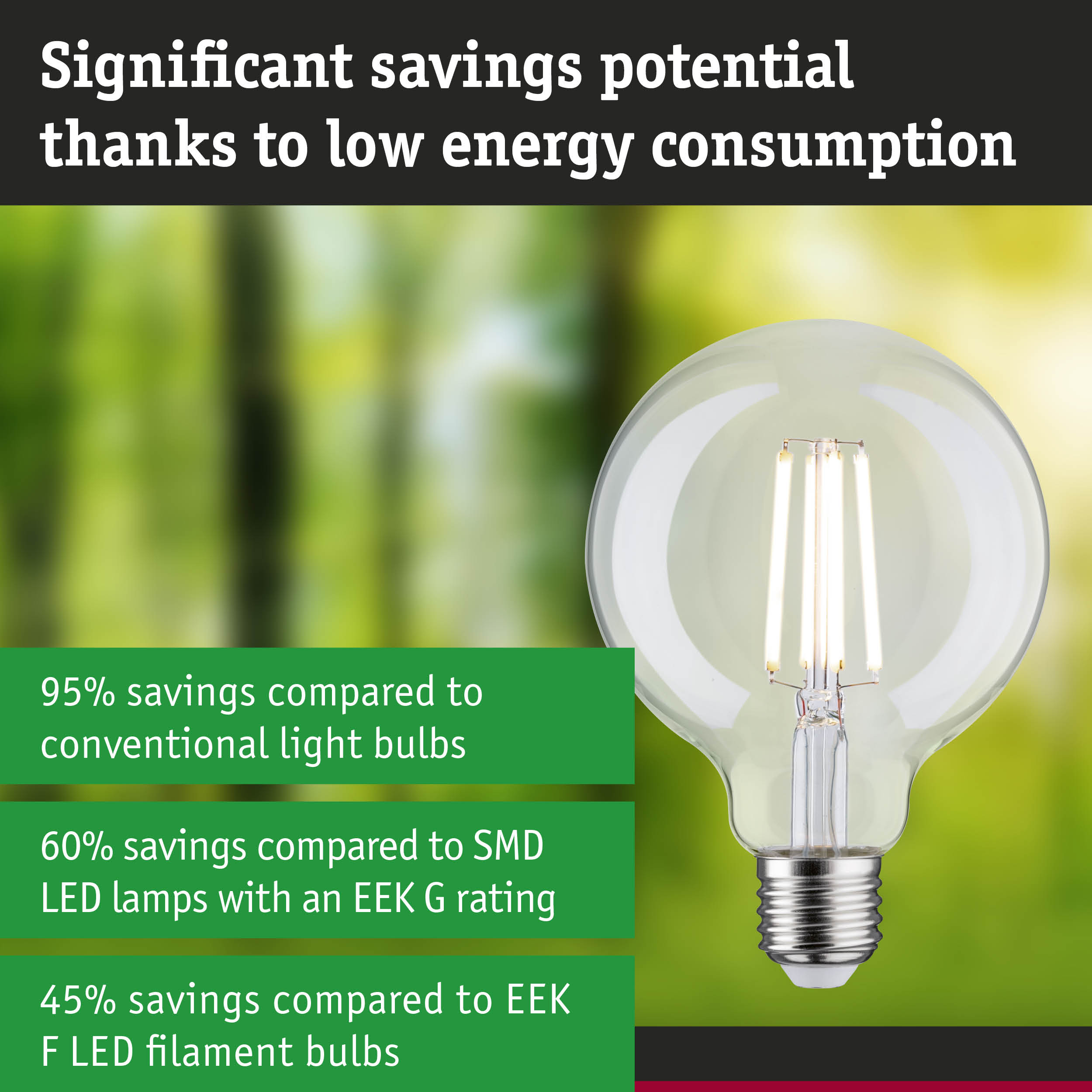 Energy-saving clear glass LED light bulb with silver base, ultra efficient for sustainable lighting