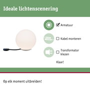 Ronde witte LED-lamp met zwarte kabel voor flexibele binnenverlichting en decoratie