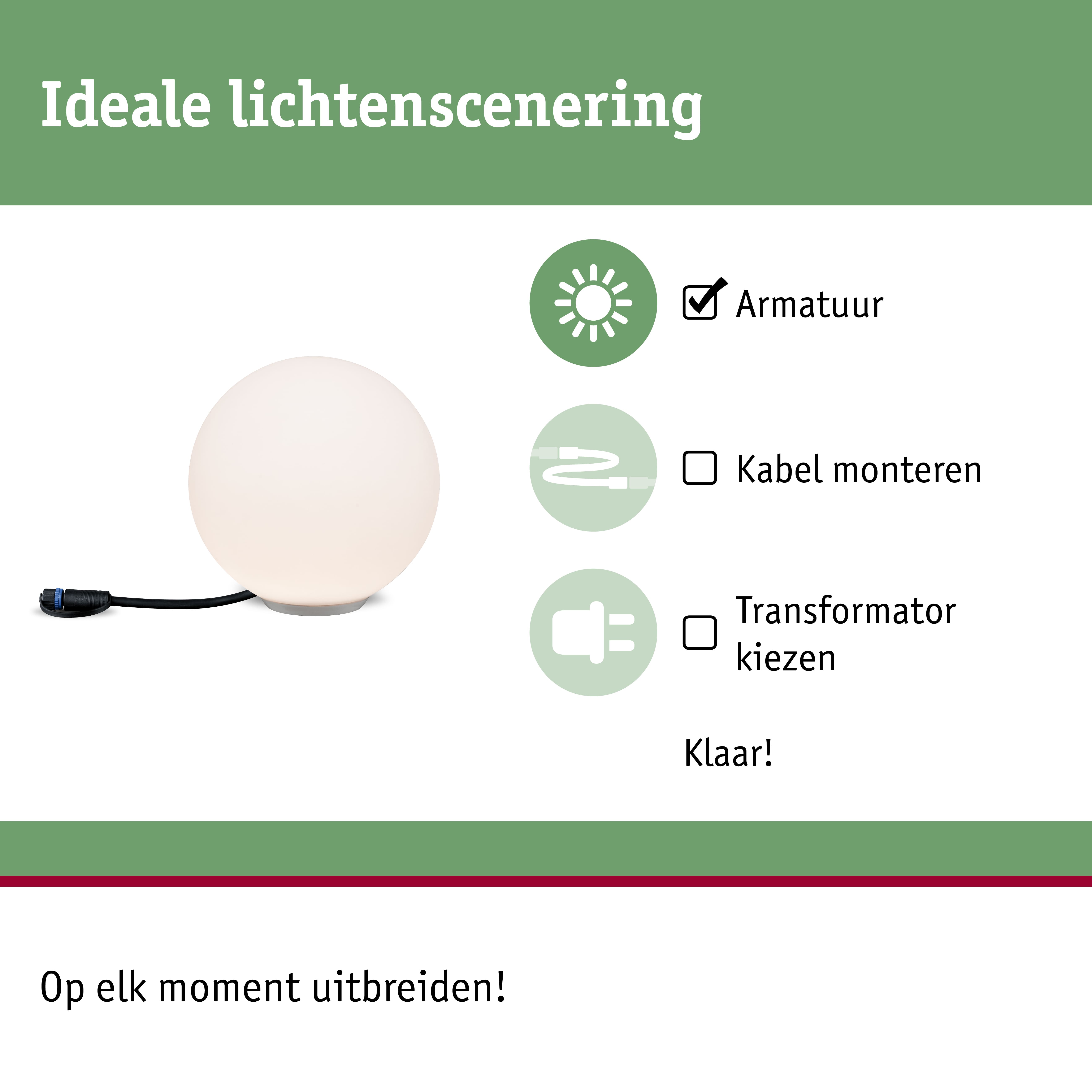 Ronde witte LED-lamp met zwarte kabel voor flexibele binnenverlichting en decoratie