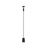 Suspension noire en métal au design fin avec câble long pour éclairage intérieur moderne