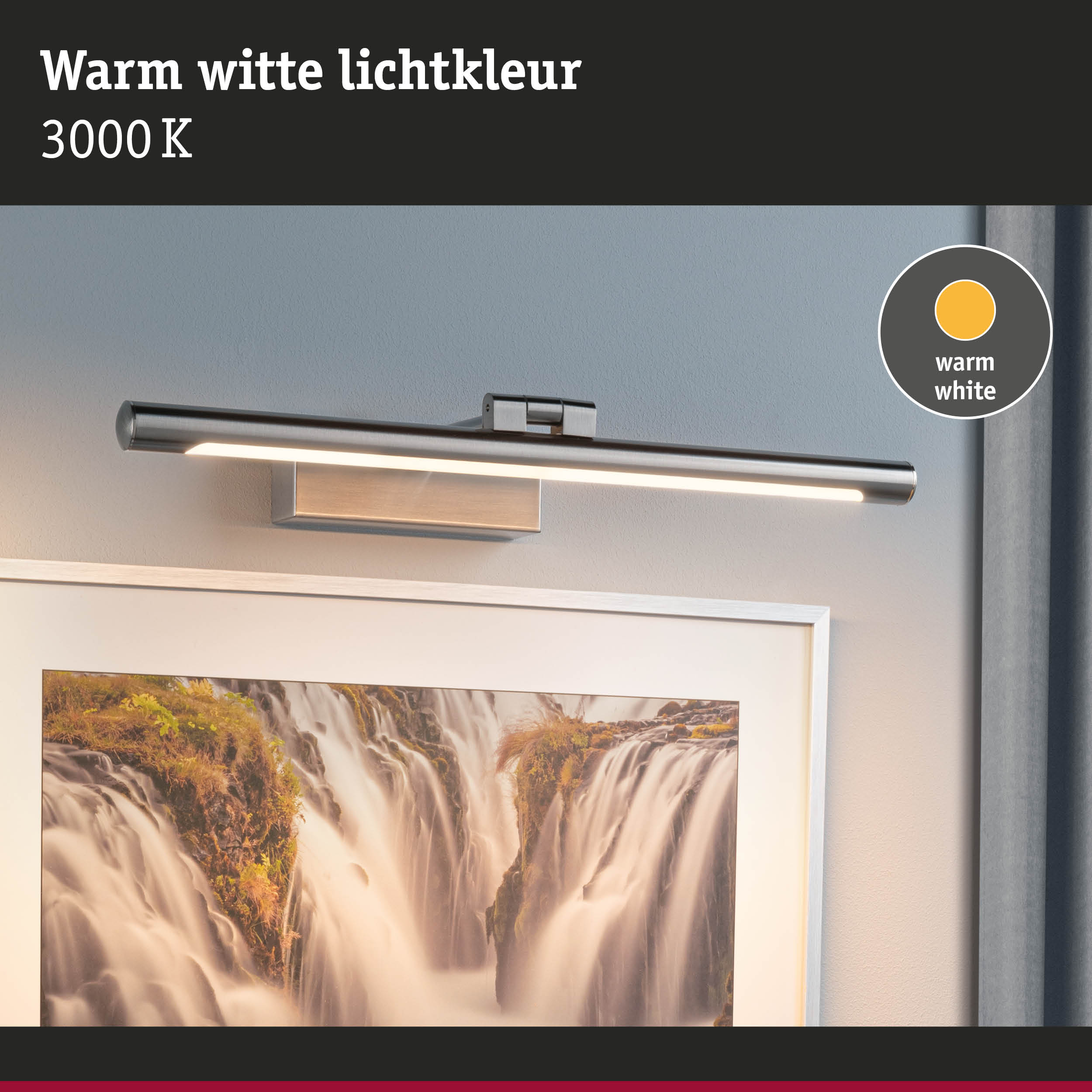 Wandlamp van roestvrij staal met warm wit LED-licht 3000K, geschikt voor sfeerverlichting