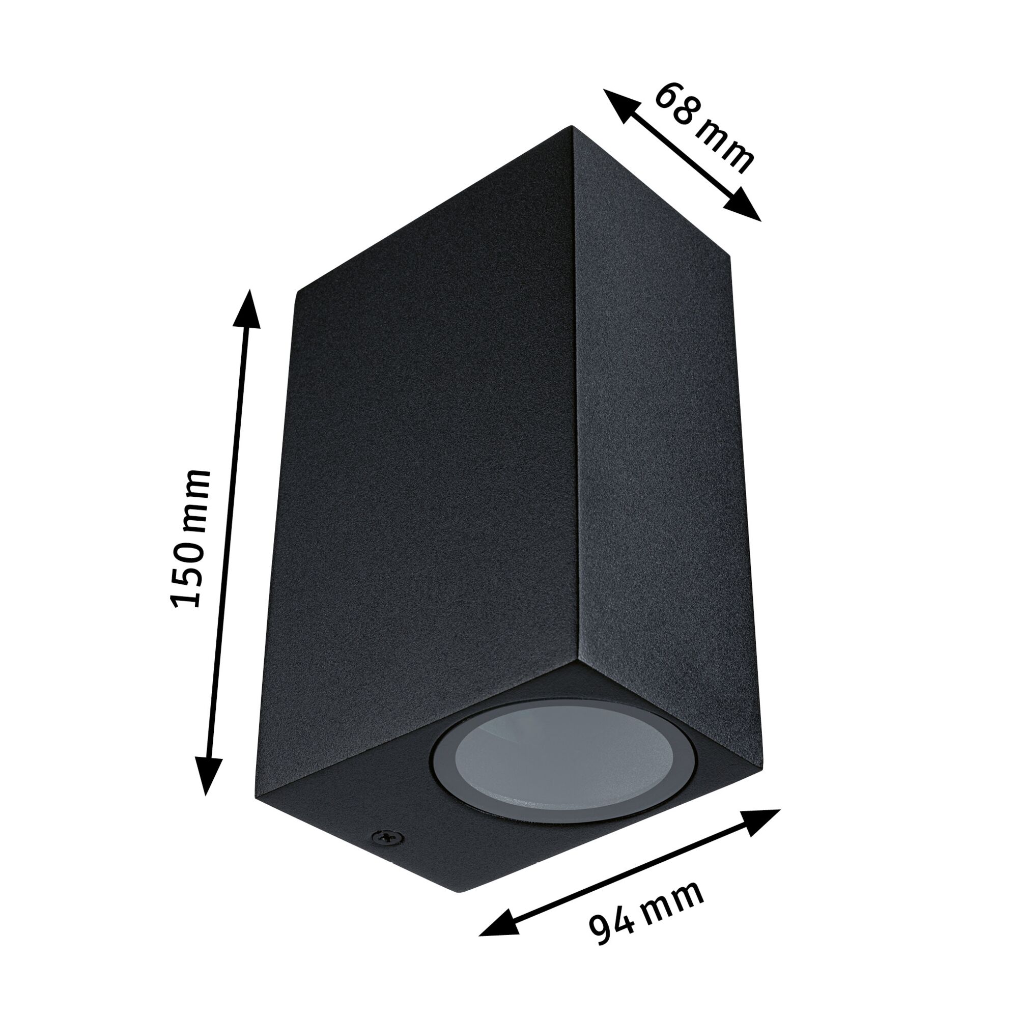 Applique Imola IP44 GU10 230V max. 2x10W Noir mat