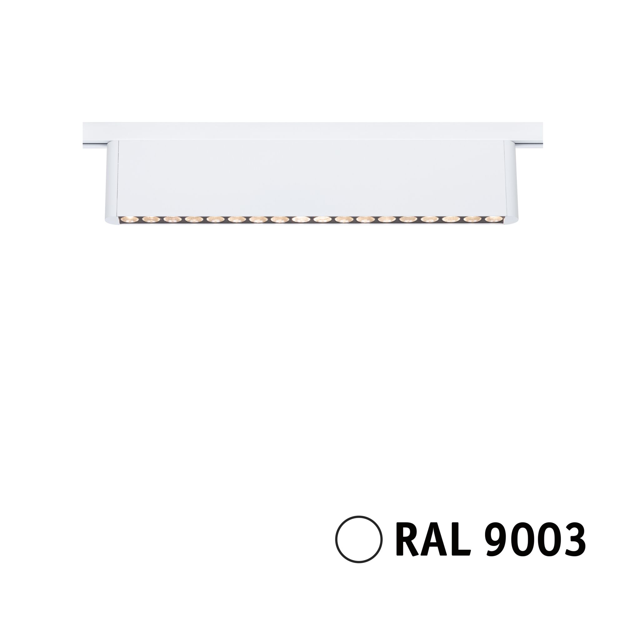 URail Lightbar 3-Step-Dim Zelos 1050lm 10W 3000K dimmbar 230V Signalweiß Moderner weißer LED-Schienenstrahler aus Metall mit mehreren Lichtquellen für Innenbeleuchtung