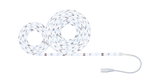 Two white LED light strips with connector cable, flexible and energy-saving for home lighting