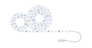 Deux bandes LED blanches avec câble de connexion, flexibles et économes en énergie pour l'éclairage intérieur