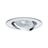 Round recessed spotlight in chrome metal with adjustable glass light for accent lighting
