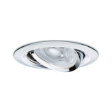 Runder Einbaustrahler aus verchromtem Metall mit schwenkbarem Glaslicht für Akzentbeleuchtung