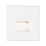 White square LED recessed wall light made of plastic for modern indoor lighting