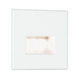 White square LED recessed wall light made of plastic for modern indoor lighting