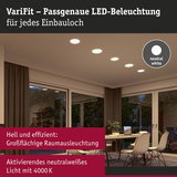 VariFit LED-Einbauleuchten in neutralweiß 4000K für großflächige Raumbeleuchtung im Esszimmer
