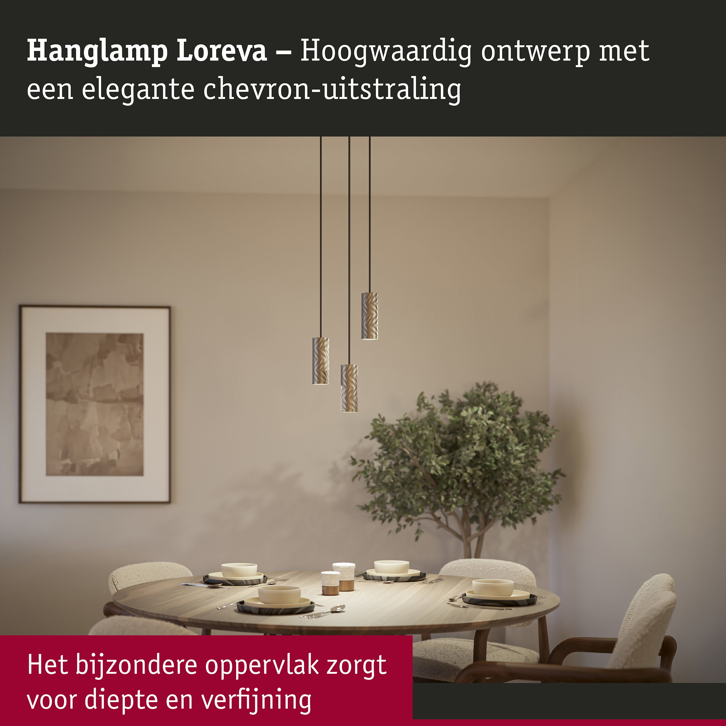 Hanglamp Loreva GU10 max. 10W Titaanium Metaal