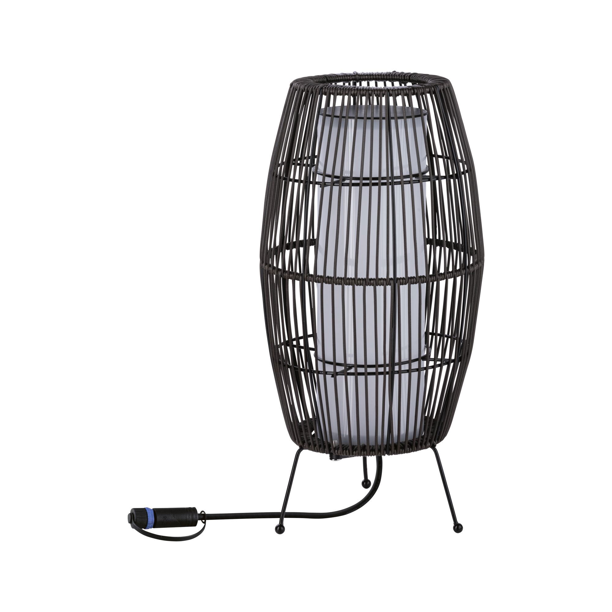 Plug & Shine LED-lysobjekt Basket Enkelt lysarmatur IP44 3000K 7,8W Brun