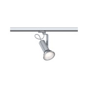 Moderner silberner LED-Strahler aus Metall für Schienensysteme, dimmbares Wohnraumlicht