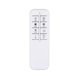 White LED remote control with buttons for brightness, color temperature, and on/off functions