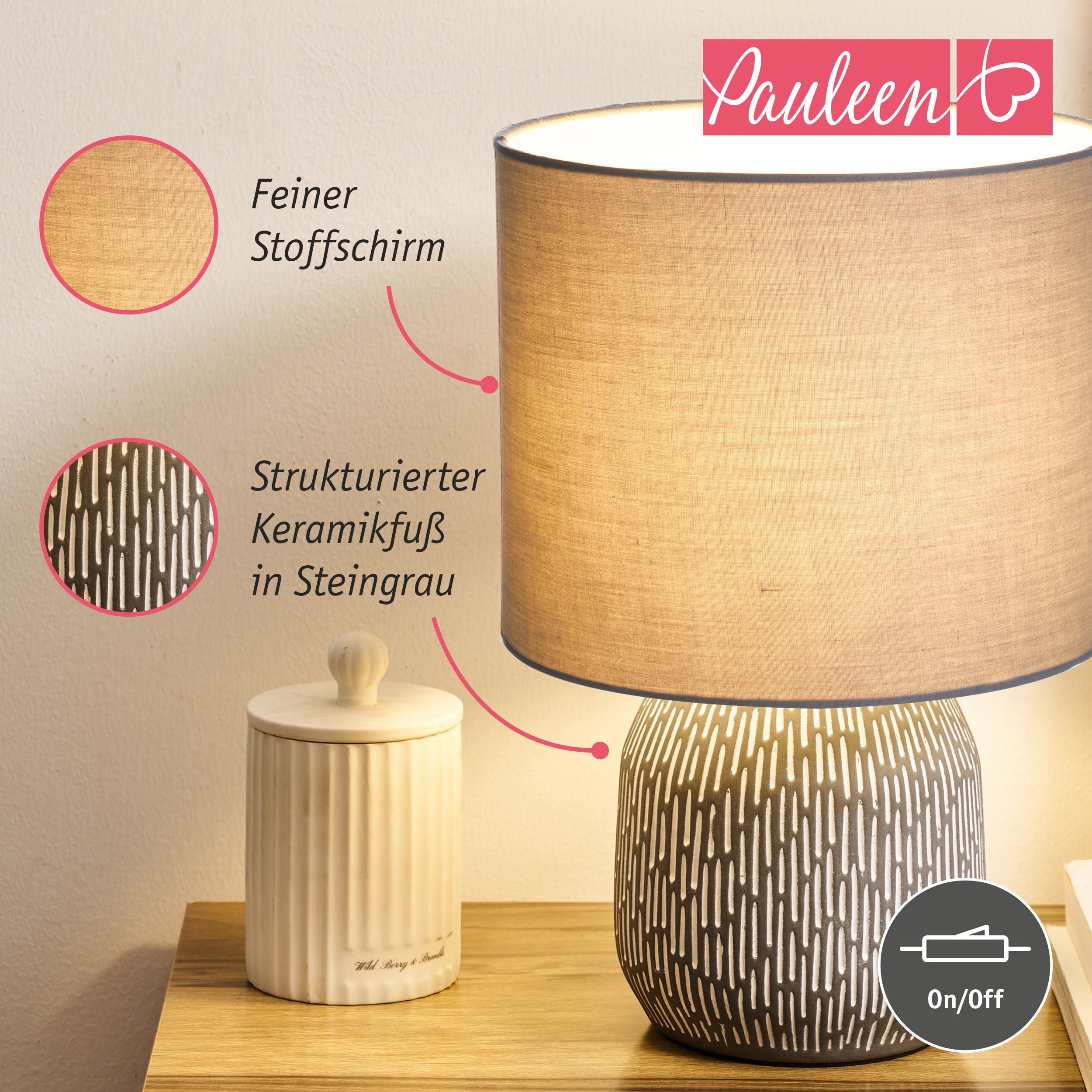 Paulmann Pauleen Tischleuchte Playful Glimmer E14 max. 20W Coffee/Beige