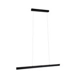 Black metal LED pendant light with slim design for modern interior lighting