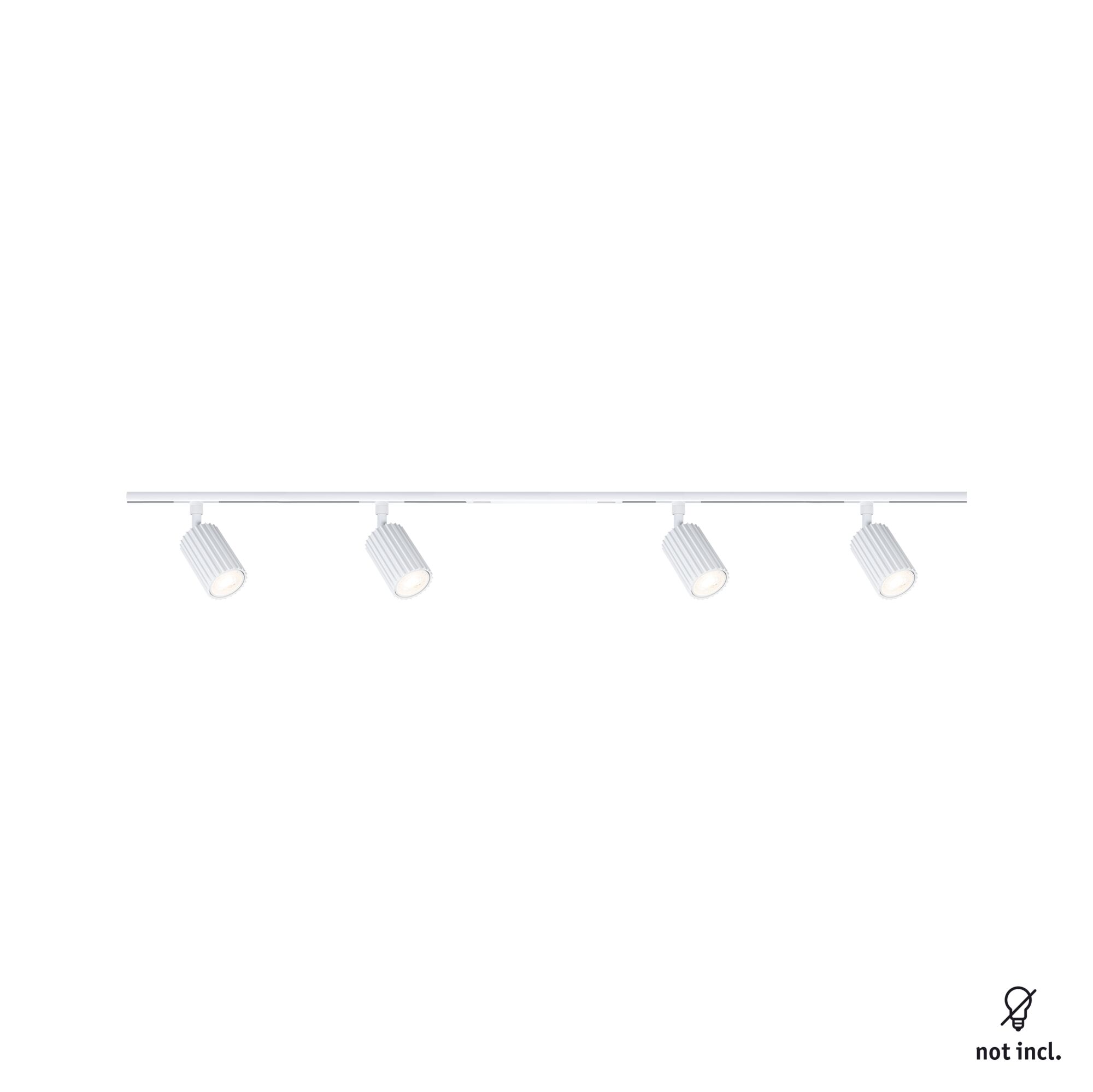 URail Spot sur rail Lirena Kit de démarrage Alimentation centrale GU10 max. 10W 230V Blanc signal