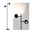 LED Floor luminaire 3-Step-Dim Puric Pane 2700K 2x300lm 2x3W Black Black metal floor lamp with two adjustable spotlights for modern living spaces.