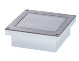 Square stainless steel LED floor recessed light with frosted diffuser for outdoor lighting