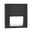 LED Recessed wall luminaire Tsaro angular 80x36mm 1W 80lm 230V 2700K Black matt Square black metal LED wall recessed light with frosted diffuser for outdoor lighting