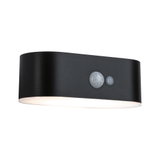 Zwarte LED-wandlamp met bewegingssensor en diffuser voor energiezuinige binnenverlichting