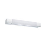 Moderne LED-Wandleuchte in Chrom mit weißem Diffusor für stilvolle Innenbeleuchtung