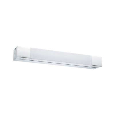 Moderne LED-Wandleuchte in Chrom mit weißem Diffusor für stilvolle Innenbeleuchtung