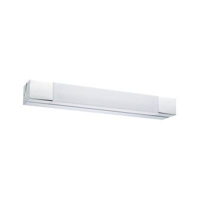 Moderne LED-Wandleuchte in Chrom mit weißem Diffusor für stilvolle Innenbeleuchtung