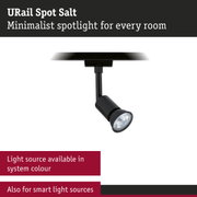Minimalist black URail Spot Salt LED spotlight for versatile room lighting solutions