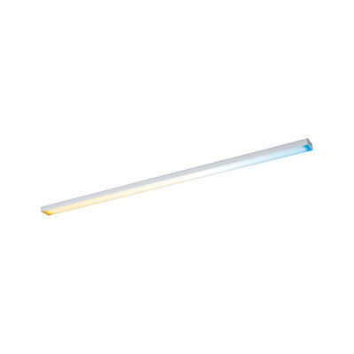Schlanke weiße LED-Deckenleuchte mit stufenlos einstellbarem Farbton von warm bis kaltweiß