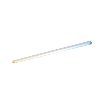 Slim white LED ceiling light with adjustable color temperature from warm to cool white